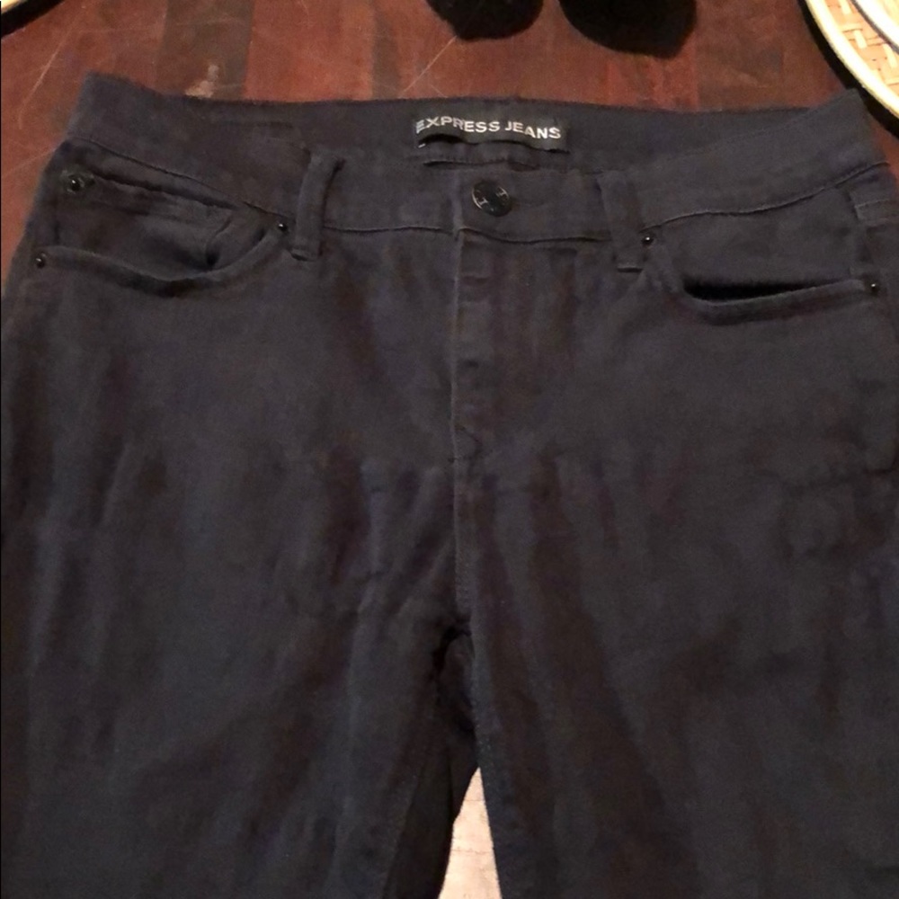 Black express skinny jeans